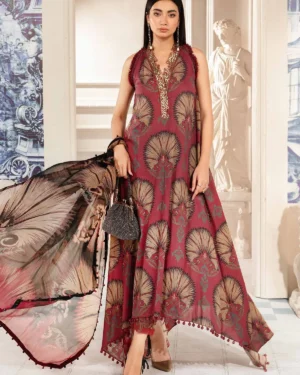 MARIA.B -3PC EMBROIDERED LAWN DRESS WITH PRINTED CHIFFON DUPATTA- FN-134 Regular price Rs.3,699 Rs.7,200 | Save Rs.3,501 (48% off)